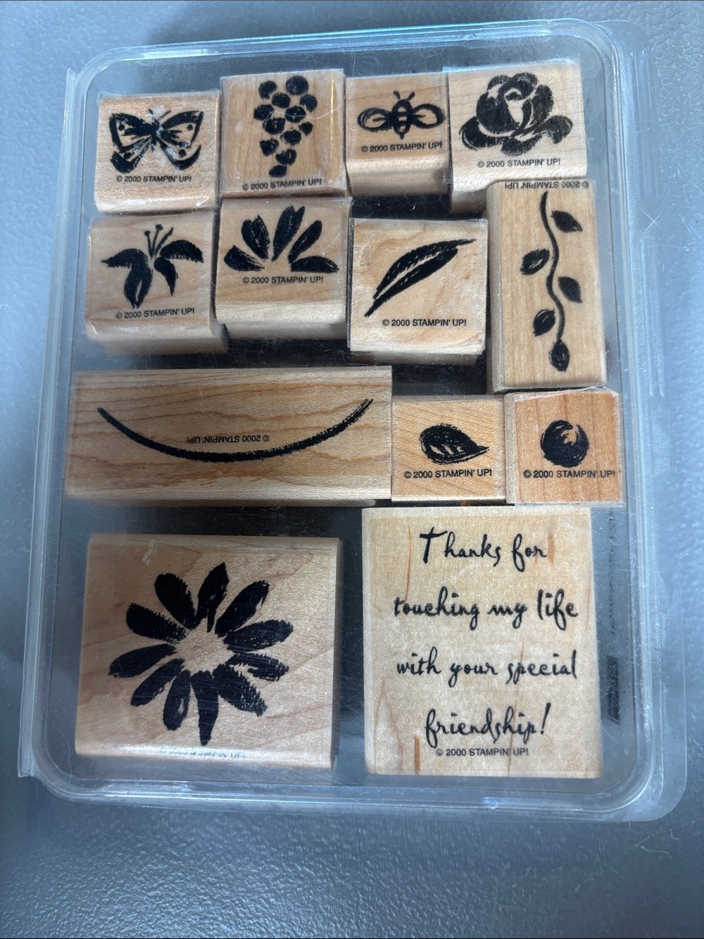 Stampin’ Up! Watercolor Garden 2000 Set of 13 Wood Mounted Rubber Stamps